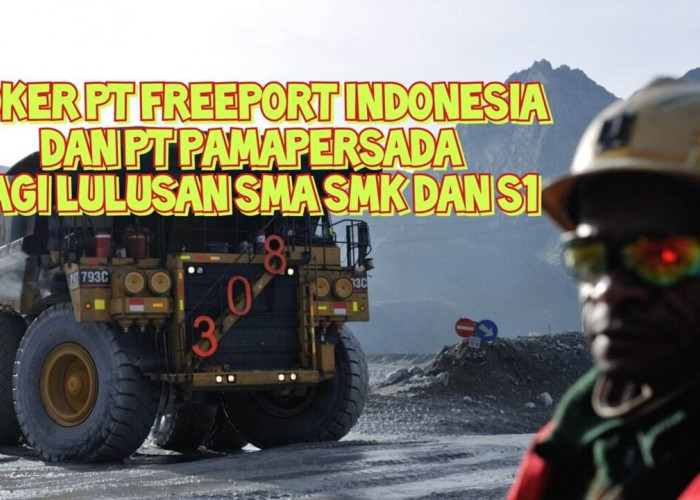 Perusahaan Tambang PT Freeport dan PT PAMA Membuka Loker Bagi Lulusan SMA dan S1