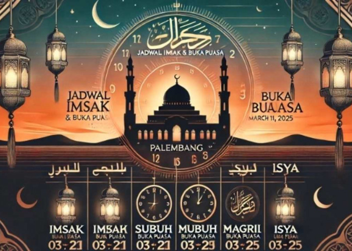 Waktu Imsak, Sholat, dan Berbuka di Palembang Hari Ini, Ramadhan 11 Maret 2025