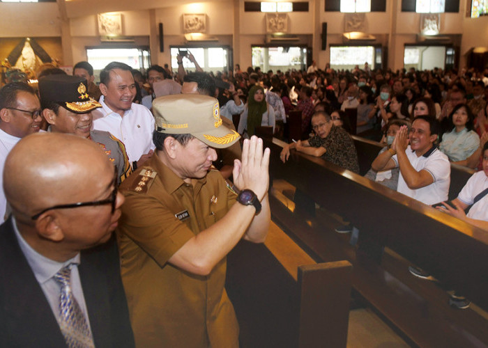 Pastikan Perayaan Natal Kondusif dan Aman, Forkopimda Sumsel Pantau Gereja di Palembang