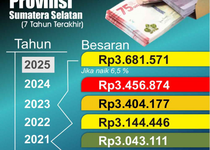 Perkiraan UMP Sumsel Rp3.681.571, Prabowo Umumkan Upah Minimum 2025 Naik 6,5% 