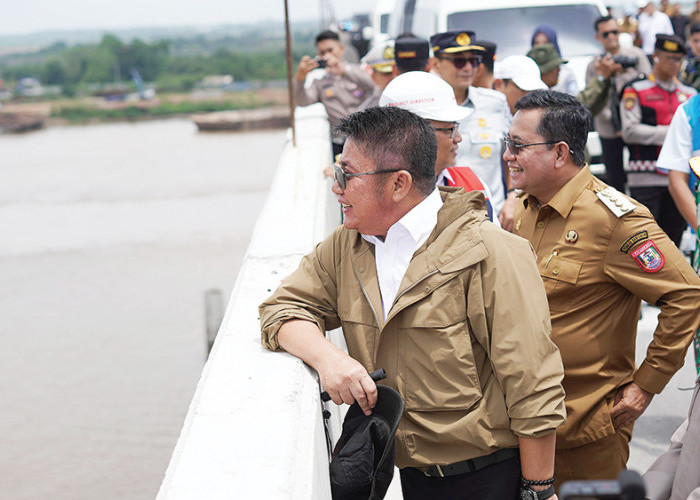 Gubernur Bersama Pangdam, Kapolda, dan Bupati Banyuasin Tinjau Tol Keramasan-Musi Landas