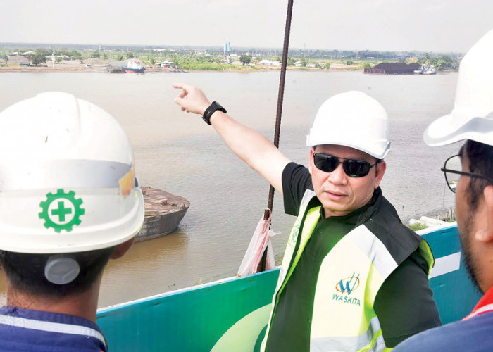 Target Tahun Ini Tersambung Semua , Pj Gubernur Sumsel Tinjau Progres Pembangunan Tol Kapal Betung