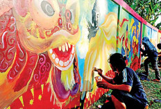 Mural Hiasi Dinding Pagar TBS, Disbudpar Gelar Amri Yahya Art Festival 2024