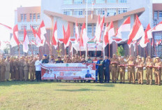 Ratusan Bendera Merah Putih Dibagikan Gratis di Prabumulih, Wali Kota Ajak Warga Jaga Semangat Nasionalisme