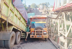 Uji Nyali Ketegasan Semua Pihak, Salah Satu Truk Baru Bara Milik Ortu Wabup Lahat, Biang Kerok Jembatan Ambruk