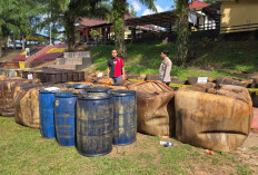 Polsek Keluang Dalami Asal Usul Minyak Mentah, Sejumlah Kendaraan Diamankan