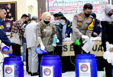 Polres Banyuasin Musnahkan 22 Kg Sabu Senilai Rp16 Miliar, Selamatkan 110 Ribu Jiwa
