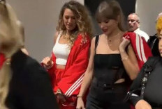 Dukung Kekasih, Taylor Swift Hadir di SuperBowl Berpakaian Serba Hitam