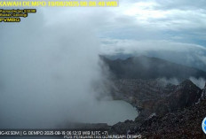 Dempo Erupsi, Abu Vulkanik Menjulang hingga 4.473 Meter di Atas Laut