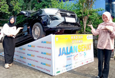 Grand Prize Mobil Siap Diundi, Wako Palembang Ratu Dewa Hadiri Jalan Sehat HUT Sumeks dan Kota Palembang 