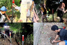 Mahasiswa PBL FKM Unsri Pasang Reflektor Jalan, Wujud Nyata Tingkatkan Keselamatan Warga Desa Ketapang II