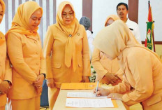 Tingkatkan Peran dan Profesionalisme Perempuan dalam Organisasi, DWP Prabumulih Dikukuhkan