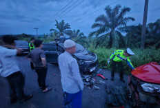 Mobil Tabrakan Adu Kambing di Jalan Poros Tebing Tinggi, Korwil MBG Empat Lawang Terlibat Kecelakaan