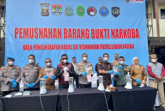 Blender 1,4 Kilogram Sabu, Polres Lubuklinggau Musnahkan Barang Bukti dan Tangkap Lima Tersangka
