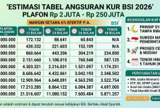 Tabel KUR BSI 2026: Pinjaman Rp 2 Juta hingga Rp 250 Juta, Cek Cicilan Terbaru Mei 2026
