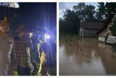 Sungai Burnai OKU Timur Meluap, Warga Diminta Tetap Waspada