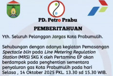 Siap-Siap! Gas Kota Prabumulih Padam Selama Dua Jam, 36 Ribu Pelanggan Terdampak