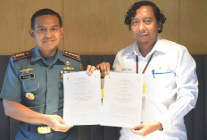 Perkuat Pengamanan Pengoperasian Kabel Laut, PLN dan Pangkalan TNI-AL Palembang Teken PKS