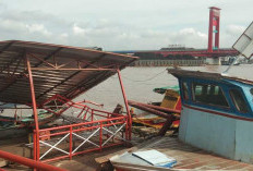 Detik-Detik Tabrakan Hebat di Sungai Musi, Dermaga 7 Ulu Palembang Rusak Parah Kena Hantam Tongkang Batubara