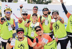 Marshall Bersepeda Kawal Para Runners, Siap Sukseskan Siloam Sriwijaya Race Run 2025