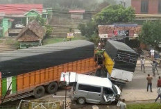 Rem Blong Picu Kecelakaan Beruntun di Jalan Lintas Timur Palembang-Betung