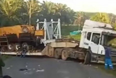 Tak Kuat Menanjak, Truk Trailer Mogok di Jalinteng Betung-Sekayu, Kemacetan Panjang Tidak Terhindarkan