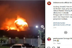 MELEDAK, Gudang Amunisi  di Gunung Putri Bogor Terbakar, Milik Kodam Jaya. Warga Dievakuasi