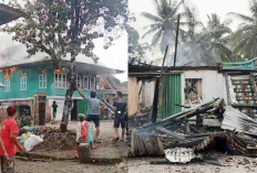 Api Muncul Dari Atap, Rumah Panggung Idris Ludes Terbakar