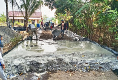 Cor Jalan untuk Kenyamanan, Galakkan Penanganan Stunting, Desa Bangun Sari 