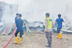 Warung Kelontong Ludes Terbakar di Pinggir Jalintim Palembang-Betung, Ini Dugaan Penyebabnya