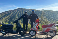 No Problem! Skutik Classy Yamaha Buktikan Ketangguhan di Tanjakan Gunung Bromo Demi Sunrise Estetik