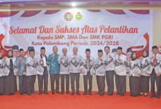 Pelantikan Kepsek SMP, SMA, SMK PGRI Kota Palembang Periode 2024-2028