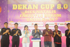 Kompetisi Dekan Cup 8.0 FH Unsri Resmi Dibuka, Semangat Sumpah Pemuda Membara di GOR Dempo