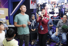 Suasana Seru Lomba Karaoke di Stand Dinkominfo Muba Dimeriahkan Orgen Tunggal