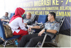 Sambut HUT ke-74, Gelar Kegiatan Sosial Donor Darah. Ini Kata Kepala Kantor Imigrasi Palembang