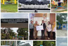 BRI Peduli Serahkan Bantuan CSR Perbaikan Taman Kota Segitiga Emas Kayuagung, OKI