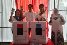 Paslon Lucianty-Syaparuddin Kompak Nyoblos di TPS 001 Sekayu, Siapkan Masa Depan Muba