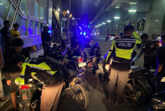 KRYD Polrestabes Palembang Jaring 16 Motor Berknalpot Brong dan Bubarkan Tawuran