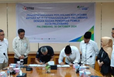 Perlindungan Kerja untuk Pengawas Pemilu di Palembang, Bawaslu dan BPJS Ketenagakerjaan Jalin Kerjasama