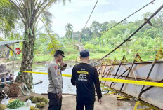 Pascaruntuh, Jembatan Gantung Air Malus Ditutup, Polisi Lakukan Penyelidikan, Ini Keterangannya 