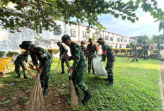 Komitmen Jaga Warisan Sejarah, 175 Prajurit dan Pemkot Palembang Bersihkan Kawasan BKB