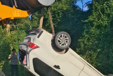 Mobil Pemudik Masuk Drainase Sedalam 4 Meter di Jalur Mura-Pali, Satu Keluarga Selamat