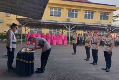 Sertijab Empat Pejabat Utama, Kapolres OKI Langsung Pimpin Rapat