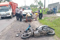  Tak Kuat Menanjak, Fuso Tabrak 2 Motor, Dua Remaja Tewas dan Satu Terluka