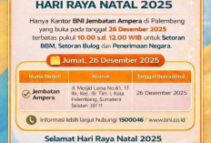 BNI Terapkan Layanan Terbatas di Palembang Selama Perayaan Natal 2025, Nasabah Diminta Manfaatkan Kanal Digita