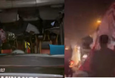 Bus Study Tour SDN 1 Harisan Jaya OKU Timur Kecelakaan di OKI, Korban Tergeletak di Aspal