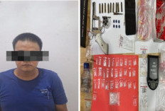 Bandar Sabu di Cempaka OKU Timur Ditangkap, Polisi Amankan 33 Paket Sabu dan Revolver