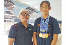 Zizi, Atlet Renang Pelajar Palembang Sabet 4 Medali di Kejurnas 2025