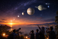 VIRAL! 6 Planet  Berjajar Serentak Muncul di Langit Ramadan 28 Februari 2026, Begini Cara Melihatnya
