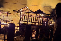 Empat Rumah di Pedamaran Ludes Terbakar, Petugas Berjibaku Padamkan Api Selama Empat Jam